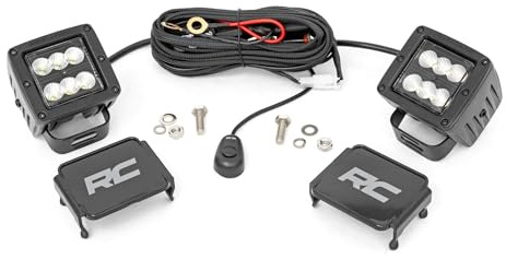 Rough Country 2 Black Series Square CREE Cube LED Lights | Flood - 70133BL