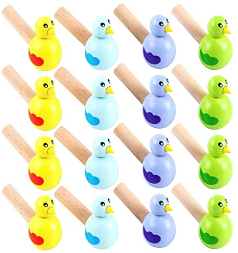 Hölzerne Vogelpfeifen Biluer Holzpfeife Kinder 24Stücke Vogelpfeife Vogel Pfeife Holz Vogelpfeife Holzpfeifen Partytröten Holzpfeifen Lotusflöte Weihnachten Lustige Pfeife Fuer Kinder(Zufällige Farbe)