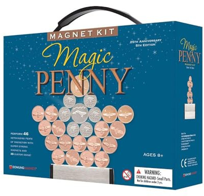 Dowling Magnets Magic Penny Magnet Kit - STEM Toy Gift for Kids 8, 9, 10, 11, 12+ Years Old - Perfect Educational Gift for Boys and Girls - Hours of Unplugged Play