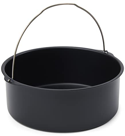 patisse 02857, Moule A Manqué à Fond fixe et anse, pour Friteuse à Air Chaud Air Fryer XL & XXL, Noir, Ø 20 Cm x 7.5 Cm, Acier Revêtu sans PFAS