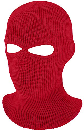 Geyoga Gestrickte Sturmhaube mit 2 Löchern | Strick Skimaske für Männer & Frauen, mit Vollgesichtsabdeckung, für Wintersport, Skifahren, Outdoor-Aktivitäten bei Kälte