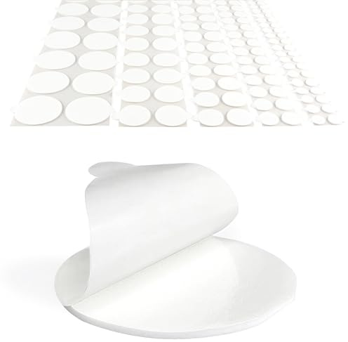 Klebeshop24 Doppelseitige Schaumklebepunkte 1 mm dick, Ø 10 mm, 100 Stück | extra stark klebend