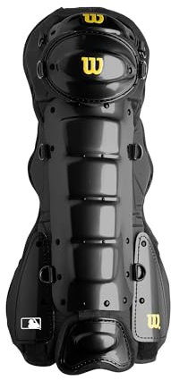 WILSON Pro Gold 2 Leg Guards - Black/Charcoal, Medium/Large