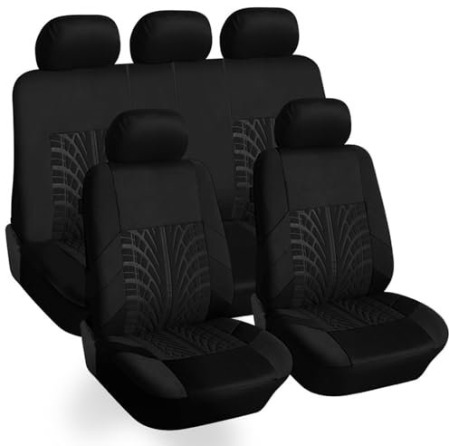 5 Places Universel Voiture Ensembles Housses Siège pour Renault Clio/Clio R.S. V IV III II I B7/BF/BH/KH/BR/CR/SB/SR 1990-2025 Housses Siege Avant Arrière Auto Accessori,Black