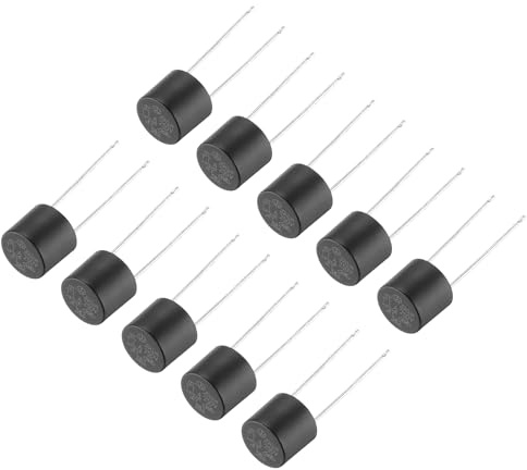 QUARKZMAN 30 Piezas de Fusibles Micro Cilíndricos Montados en DIP para Reparación de PCB y LCD de Partes Electrónicas, 1A 250V, Negro