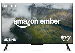 Amazon Ember 4-Serie mit Fire TV (neueste Generation), 43-Zoll-Smart-TV in 4K Ultra-HD mit Alexa-Fernbedienung, HDR10+, schnellem Prozessor, Dolby Audio, Ambient-TV und kostenlosem Live-TV