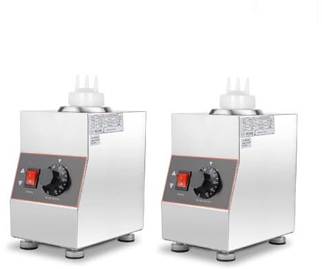 Chauffe-Sauce électrique, 160W Chauffe-Sauce pour Aliments Distributeur de Sauce électrique en Acier Inoxydable Tempéreuse à Chocolat Chaleur Confiture pour Les Entreprises commerciales
