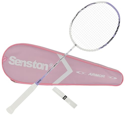Senston Carbon-Fiber Badmintonschläger Profi 5U Ultraleicht Badminton Schläger Mit Tasche