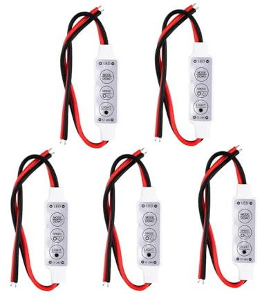 Mini variateur de lumière LED 12V, 5 pièces, contrôleur à 3 touches, pilote de variateur et interrupteur 3528 5050 5630, bande lumineuse LED la plus contrôlée