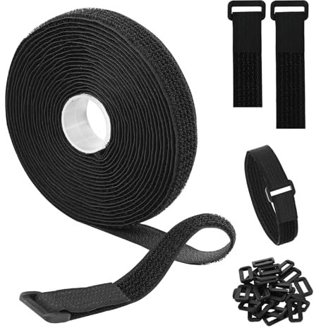 5m x 2cm Heavy Duty Velcro, Hook and Loop Tape, Strong Velcro Tape Self Adhesive for Cable Tidy and Other DIY-1 Roll