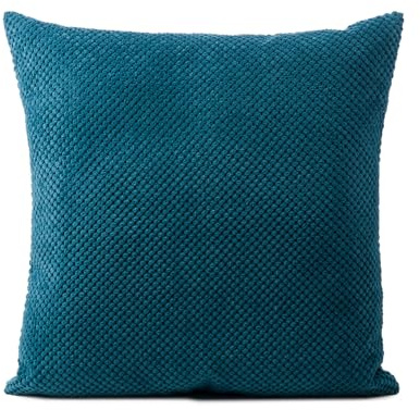 Gözze - Kissen Sven, Dekokissen in genoppter Optik, Weiches Sofakissen mit Füllung, 100% Polyester, 45 x 45 cm - Petrol