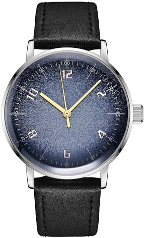 Boyarca Vintage mekanisk klocka med välvd glasklocka spegel och 40 mm fodral, avslappnad och minimalistisk manuell lindning mekanisk armbandsur för män och kvinnor, Silver lila