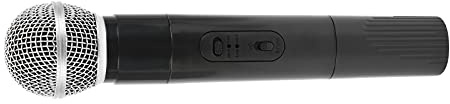 Yctze Microphone Accessoire en Plastique, Faux Micro à Tête Maillée en Alliage d'aluminium, Microphone Jouet Portable avec Fonction karaoké, Idéal pour Les Représentations sur Scène, Les