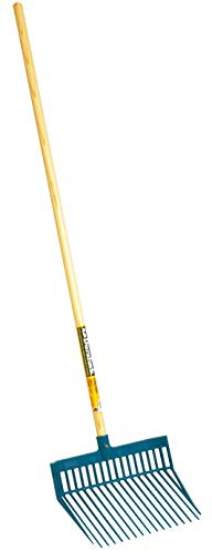 Little Giant® DuraFork Pitch Fork | Manure Fork | Polycarbonate Stable Fork with Angled Tines | Teal
