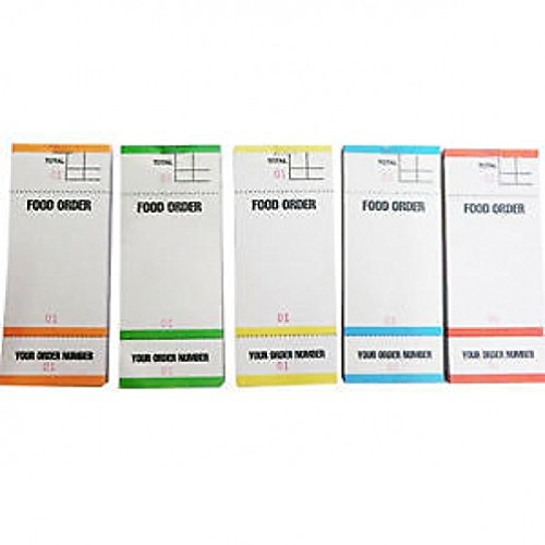 100 Food Order Pads Numbered 1-100 Coloured Bar Restaurant Waiter Book Pads BF84