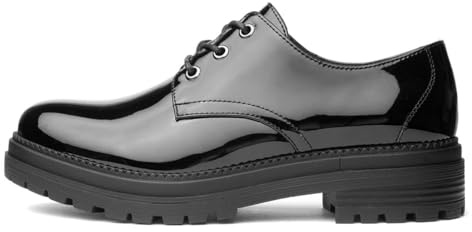 Lilley Womens Patent Lace Up Shoe - Size 6 UK - Black