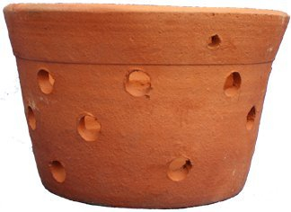 Orchidee - Top per orchidee, realizzato a mano, vaso in terracotta forato massiccio (15 cm)