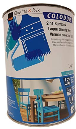 Colodur 2in1 Buntlack Acryl Grundierung + Deckanstrich Seidenmatt Innen/Außen 2,5 Liter Farbwahl, Farbe (RAL):RAL 3004 Purpurrot