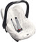 Dooky Seat Cover 0+ Dandelion Cubierta para el Asiento de Coche del bebé (para Sistema de cinturón de 3 y 5 Puntos, Grupo de Edad 0+, Adecuado para la mayoría de Las Marcas), Blanco