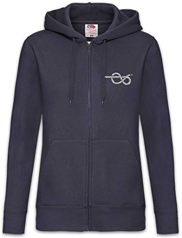 Urban Backwoods Sailor's Knot II Damen Zipper Hoodie Kapuzenpullover Blau Größe XS