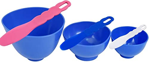 Calla Scorpio 3Pcs Flexible Rubber Mixing Bowls Rubber Plastic Spatulas for Alginate and Plaster Materials + 3PCS Mixing Spatulas