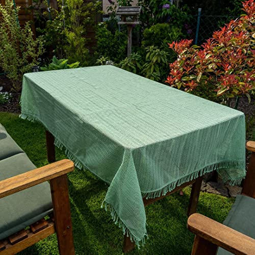 laro Gartentischdecke Wetterfest rutschfest Eckig, Muster:Grün, Größe:130x160 Classic