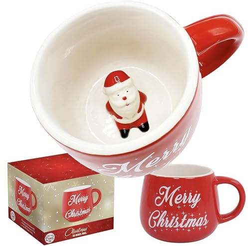 Lets Go Crimbo Santa Christmas Mug Father Christmas Xmas 3D Novelty Ceramic Cup Gift Present for Tea Hot Chocolate Movie