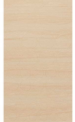 haggiy Möbelpflaster Ø10-40mm 38 STK. (Birke Mainau) | Selbstklebende Abdeckkappen für Möbel & Böden, Schraubenabdeckung, Schrauben & Bohrlöcher, Möbelschutzkappen