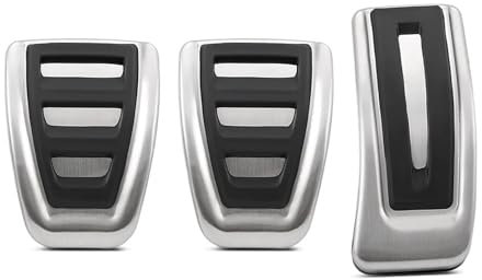 Pedalkappen Für Cupra Für Formentor 2020 2021 2022 Gaspedal Gasbremse Fußstütze Edelstahl rutschfeste Pedalabdeckungspolster at MT Autopedale Auto Pedale(3 -Piece)