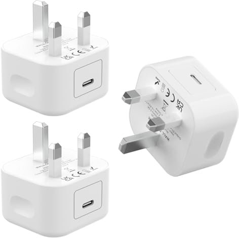 USB C Charger, iPhone Charger Fast Charge 3Pack USB C Adapter Fast Charging 20W Type C Plug Type C Wall Charge Phone Plug for iPhone 16 15 14 13 12 11 Plus/Pro/Pro Max,for Samsung Galaxy