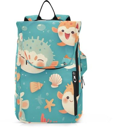 Foiosoh Tennis-Rucksack für Damen und Herren, wasserdicht, Pufferfisch, Sportzubehör, Rucksack für Tennis, Badminton, Pickleball
