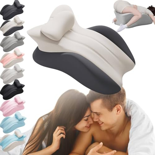 Cojín de cadera para parejas, almohada multifuncional para levantamiento de cadera, cojín de glúteos para parejas, almohadas de cuña de espuma viscoelástica cómodas multiposición, proporciona apoyo