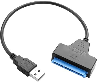 ELFJMZP Câble adaptateur USB-A 3.0 vers SATA-Prend en charge les disques durs/SSD SATA 2.5/3.5,fonction TRIM activée,câble en cuivre de 30cm,Plug&Play (USB-TYPE-A)