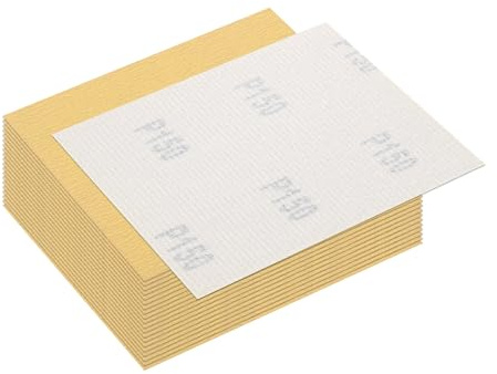 Rebower 10 Pcs 120 Grit Sandpaper 3x5 Inch Sand Paper Alumina Abrasive | Hook and Loop Back Sanding Paper for Wood Drywall Metal Auto Grinding & Furniture Repair & DIY