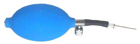 TISHITA Bomba de Mano para Balón de Gimnasia Artística Inflador Compacto Portátil Diseño Ligero con Doble Aguja Fabricada en Caucho Y Metal Indicada para Gimn, Azul