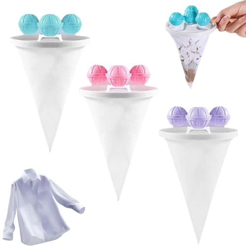 Pet Hair Remover Ball 9 Pack – Reusable Washing Machine Filter Bag, 3-Layer Mesh, Removes Pet Fur, Lint & Debris from Laundry (Multicolour 3 Pcs)