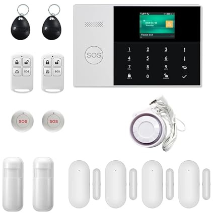 Sistemi Allarme Casa WIFI+GSM GPRS APP Controllo Remoto Allarme Antifurto Wireless For Casa/ufficio/fabbrica(GT-013-GSM-PG105-B.)