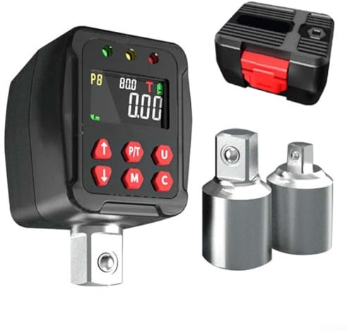 Adattatore dinamometrico digitale, convertitore elettronico da 1/2 pollici, strumento di precisione 0,9-340 Nm, con archiviazione dati per uso professionale (200 N)
