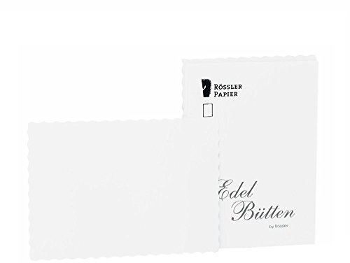 Rössler 2052388003 – kortpaket A6, hamrade, 20 stycken, vit