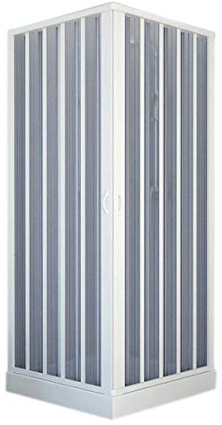 Forte bk100001 Cabina de Ducha, Blanco, 80 x 80 x 185 H riducibile