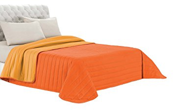 Italian Bed Linen Datex Colcha de Verano Elegant Naranja/Amarillo 1 Plaza (170 x 270 cm)