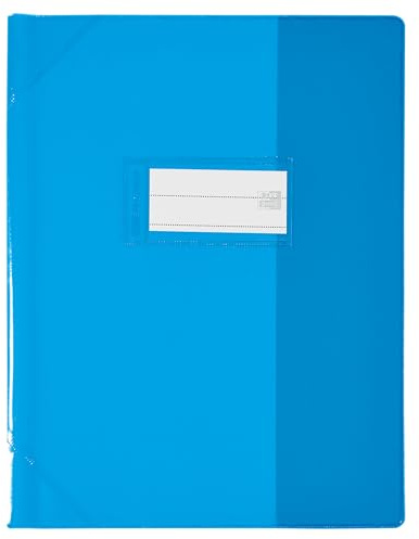OXFORD 25 pellicole protettive per quaderni, 17 x 22 cm, in PVC, traslucido, 15/100, colore: blu