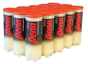 Penn Championship Tennis Balls - Regular Duty Felt Pressurized Tennis Balls - 15 Cans, 45 Balls
