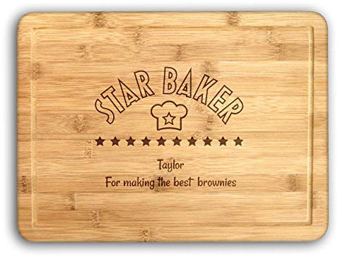 Personalised Star Baker Chopping Board - Chef Hat & Stars Star Baker Design