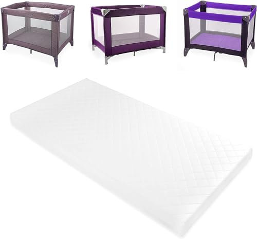 Porter and Lambert Baby Travel Cot Foam/Mattress - Waterproof Cover | Extra Thick Quilted | Fits Most Graco/M&P Toddler Cots, Breathable | Anti Allergenic (90 x 50 x 7 cm)