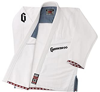 Gameness Pearl Gi V2 BJJ Jiu-Jitsu Tenue de combat MMA, lutte, lutte, uniforme F3 Blanc