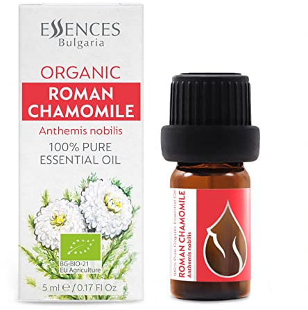 Essences Bulgaria BIO Römische Kamille Ätherisches Öl 5ml | Anthemis nobilis | 100% Naturrein | Unverdünnt | BIO-zertifiziert | Spitzenqualität aus Familienbetrieb | Ohne Gentechnik | Vegan