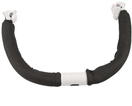Manija del Cochecito de bebé, Barra de Parachoques Ajustable Manija de Empuje de Seguridad portátil Conveniencia Reposabrazos extraíble Cochecito Manillar Barra Transversal Accesorios(Negro)