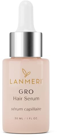 Lanmeri Vegan Hair Growth Serum - Natural Hair Regrowth and Hair Loss Treatments for Women & Men - Scalp Serum for Thinning Hair - Fuller, Thicker and Healthier Hair in 90 Days, All Hair Types