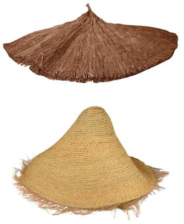Jardin202 - Manto de Sombrilla de Brezo y Esparto para Exteriores – Manto Redondo para Sombrilla de Playa, Jardín y Piscina | Diámetro: 2,4 Metros (Brezo)